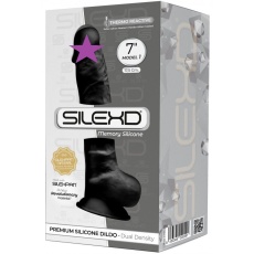 Silexpan - 7" 双密度高级矽胶假阳具 - 黑色 照片