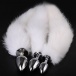 MT - Anal Plug S-size with White fur tail photo-5
