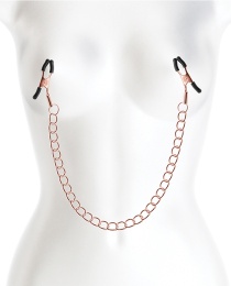 NS Novelties - Bound DC2 Nipple Chain Clamps - Rose Gold photo