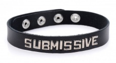Strict Leather - Leather ID Collar Submissive - Black photo