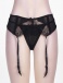Ohyeah - Lace Garter Belt w Panties - Black - M photo-5