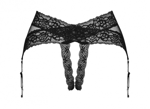 Obsessive - Lacrisia 吊襪帶 - 黑色 - 加大碼/雙加大碼 照片