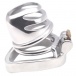 FAAK - Chastity Cage 13 w Curved Ring 45mm - Silver photo-3