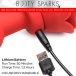 Booty Sparks - 28X 玫瑰花形后庭震动器 中码 - 红色 照片-7