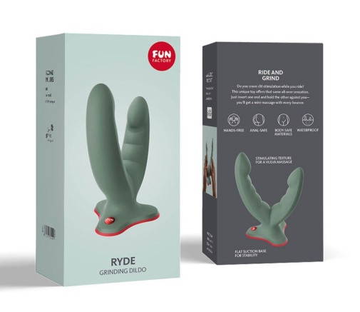Fun Factory - Ryde Grinding Double Dildo - Wild Olive photo