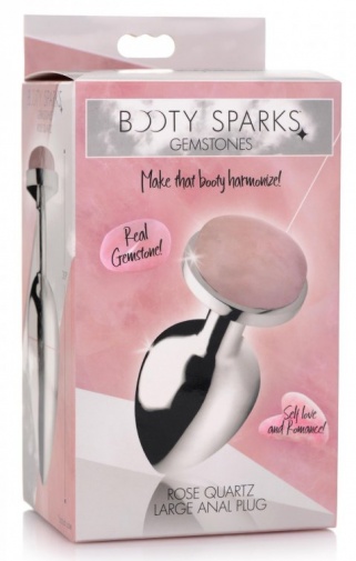 Booty Sparks - Rose Quartz Gem Anal Plug L-size - Pink photo