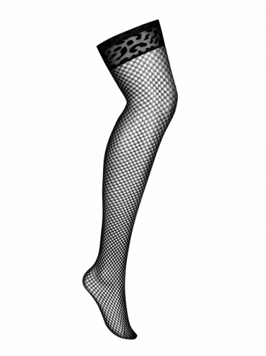 Obsessive - Jagueria Stockings - Black - 4XL/5XL photo