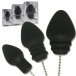 Boss - Silicone Core Light Anal Plug with Chain - Black photo-3