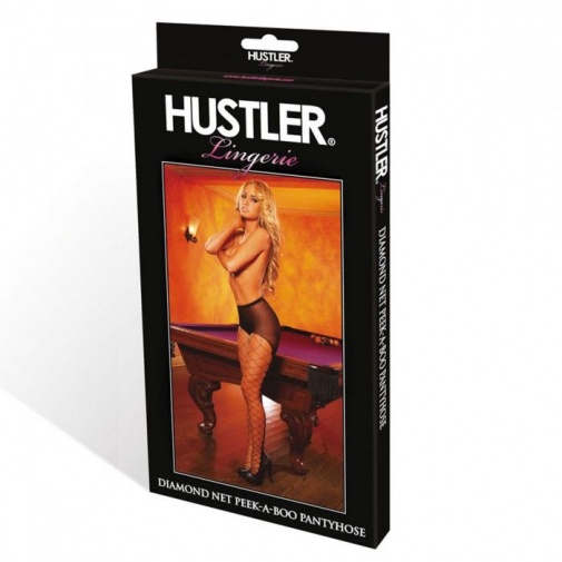Hustler - Fence Net With Enforce Opaque Back Pantyhose photo