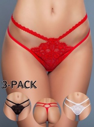 BeWicked - 2095 Adrienne Thong 3 pcs - S photo