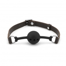 Liebe Seele - Silicone Ball Gag w Leather Straps - Brown photo