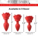 Booty Sparks - 28X 玫瑰花形後庭震動器 中碼 - 紅色 照片-8