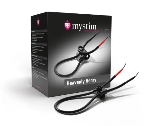 Mystim - Heavenly Henry Electro Penis Strap - Black photo