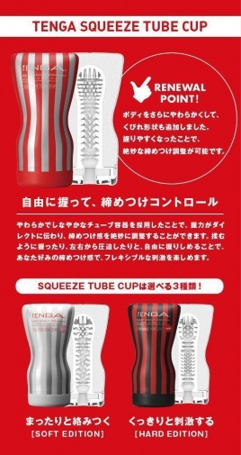 Tenga - Squeeze Tube Cup Regular - Red (Renewal) photo