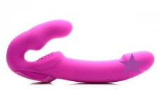 Strap U - Evoke Super Charged Vibrating Strapless Dildo - Pink photo