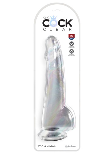 King Cock - 10" Clear Cock w Balls photo