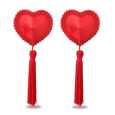 Lovetoy - Heart Tassels Nipple Pasties - Red photo