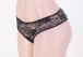 Ohyeah - Open Crotch Floral Panties - Black - XL photo-7