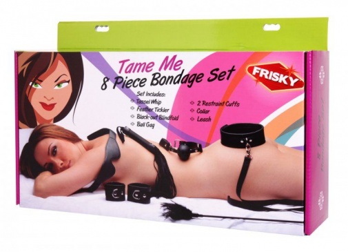 Frisky - Tame Me 8 Piece Beginner Bondage Set - Black photo