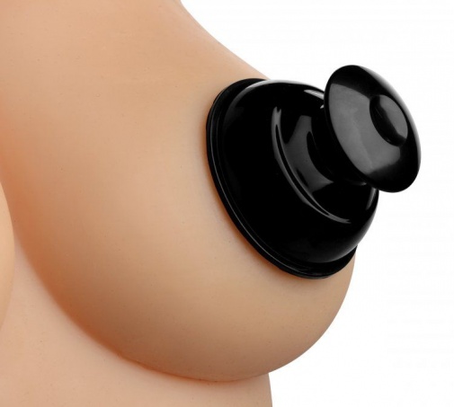 Master Series - Plungers Extreme Suction Silicone Nipple Suckers - Black photo