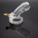FAAK - Long Whale Chastity Cage - Clear photo-2
