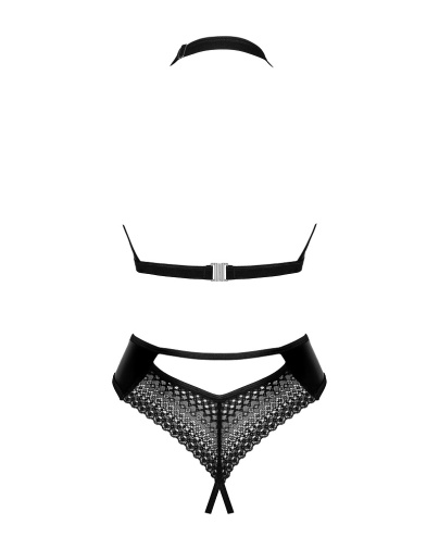 Obsessive - Norides Crotchless Teddy - Black - XS/S photo