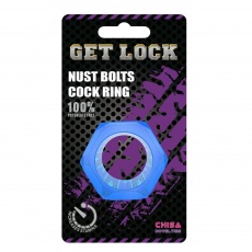Chisa - Nust Bolts Cock Ring - Blue photo