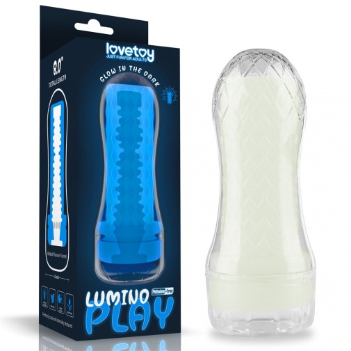 Lovetoy - Lumino Play Ribbed Masturbator - Clear photo