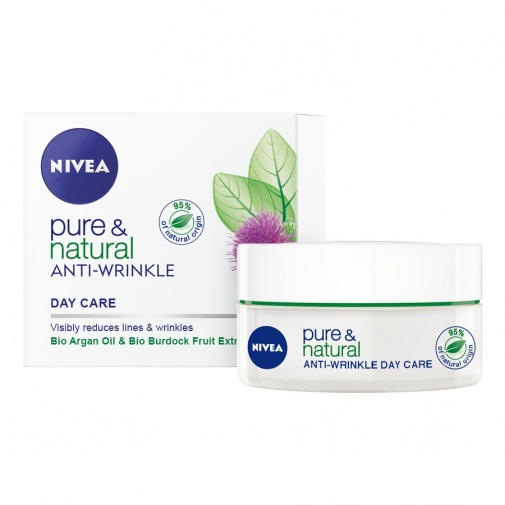 Nivea - Pure&Natural Anti Wrinkle Day Cream - 50ml photo