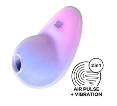 Satisfyer - Pixie Dust 空气脉冲阴蒂吸啜器 - 紫/粉红色 照片