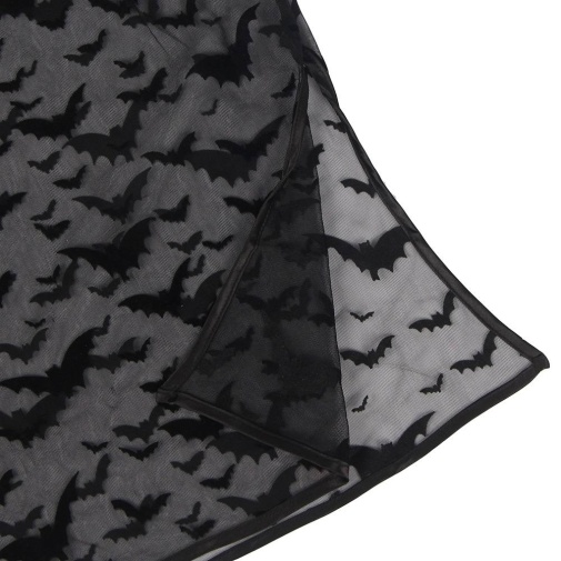 Ohyeah - 蝙蝠图案连身裙连吊袜带 - 黑色 - 中码 照片