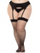 Leg Avenue - Micro Net Stockings - Black - Plus Size photo-4
