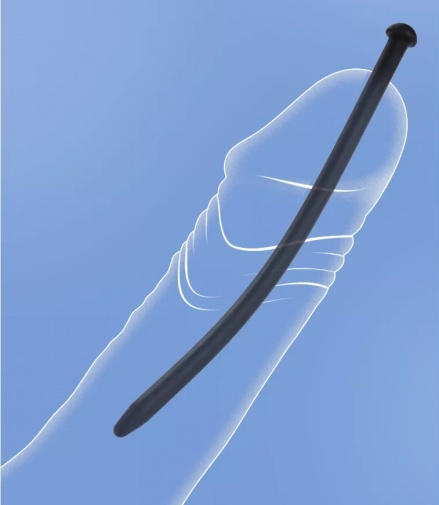 MT - Silicone Urethral Plug 7.5mm - Black photo