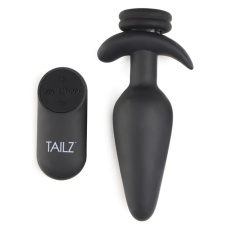 Tailz - Snap-On 震动型肛塞 大码 - 黑色 照片