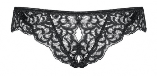 Obsessive - Laluna Crotchless Panties Mini - Black - S/M photo
