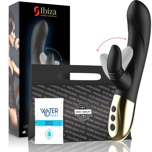 Ibiza - Licking Rabbit Vibrator - Black photo