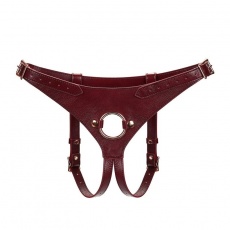 Liebe Seele - Deluxe Leather Strap-On Harness - Wine Red photo