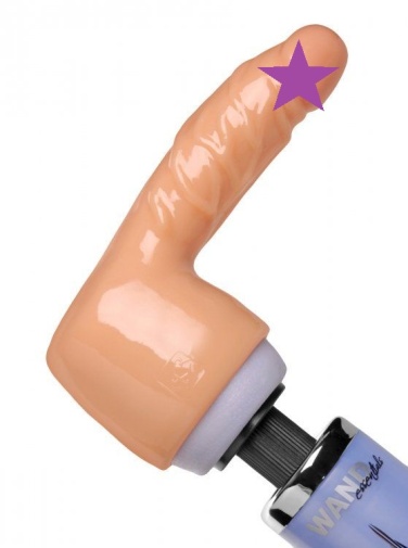 Wand Essentials - Dildo Delight Realistic Penis Wand Attachment - Flesh photo