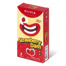 Olivia - Strawberry Scent Dental Dam 6's Pack Latex photo