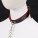 MT - Heart Collar w Leash - Black/Red photo-4