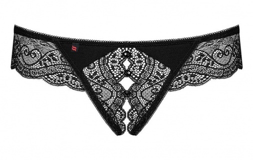 Obsessive - Miamor Crothchless Thong - Black - S/M photo