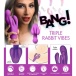 Bang! - Triple Rabbit Vibrator - Purple photo-5
