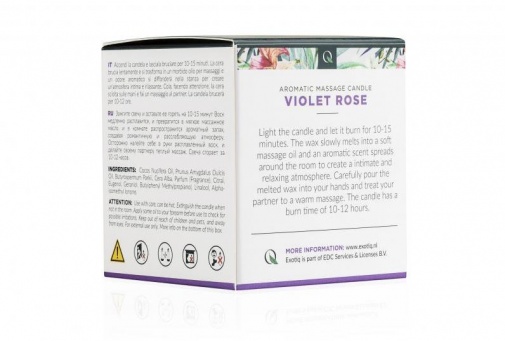 Exotiq - Massage Candle Violet Rose - 60g photo