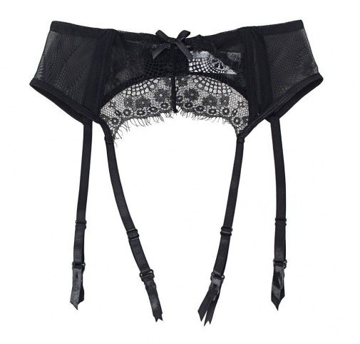 Ohyeah - Lace Garter Belt w Panties - Black - XL photo