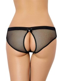 Ohyeah - Open Back Hipster Panties - Black - XL photo