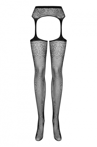 Obsessive - Garter Stockings S207 - Black - XL/XXL photo