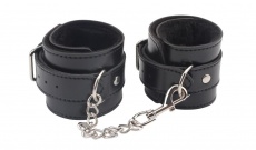 Chisa - Obey Me Leather Ankle Cuffs - Black photo