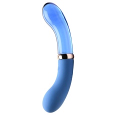 Prisms Erotic Glass - G-Spot Dual Ended Vibrator - Blue photo
