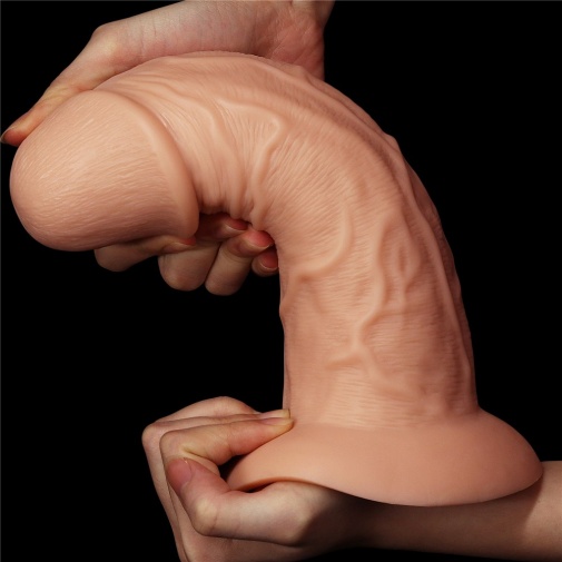 Lovetoy - 9.5" Realistic Curved Dildo - Flesh photo
