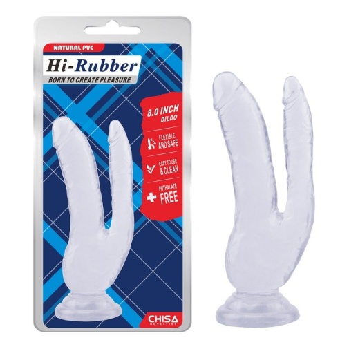 Chisa - 8″ Double Dildo - Clear photo